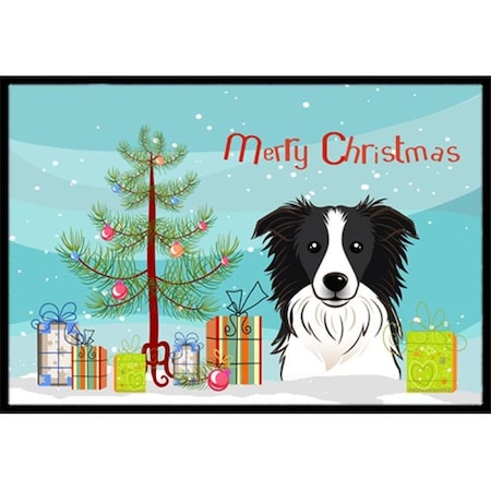 Carolines Treasures Carolines Treasures BB1613JMAT Christmas Tree & Border Collie Indoor or Outdoor Mat; 24 x 36 BB1613JMAT